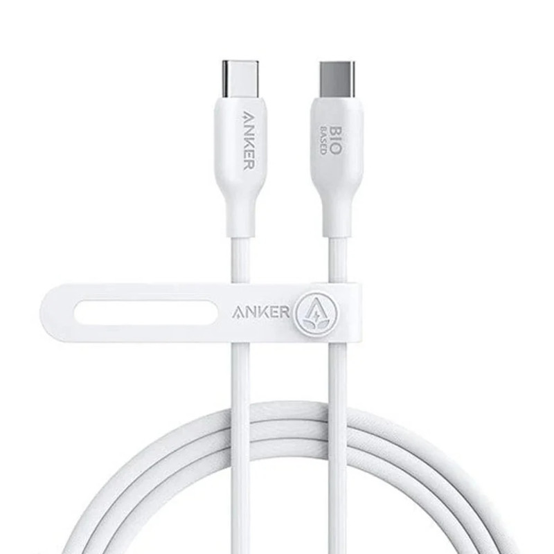 Anker 544 USB-C to USB-C 100W Bio-Based Cable 0.9m - White - كابل